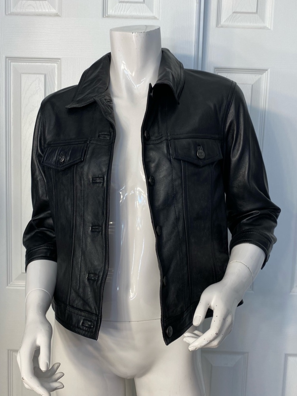 💯Leather Wilson Black Jacket